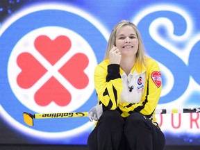 Manitoba skip Jennifer Jones takes on Tracy Fleury in a Scotties wild-card game on Friday night. (THE CANADIAN PRESS FILES)