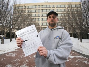 Patrick Allard is a local contractor, a bylaw officer issued him a ticket that a provincial adjudicator then dismissed. The same bylaw officer then issued exactly the same ticket a second time. Winnipeg Sun/Chris Procaylo