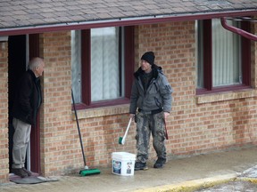 Staff were cleaning up blood after several dogs attacked people at the Capri Motel Winnipeg on Saturday. Chris Procaylo/Winnipeg Sun file