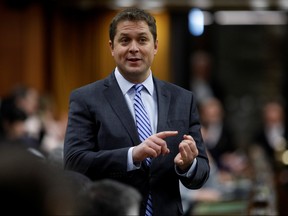 Conservative Party leader Andrew Scheer speaks during Question Period in the House of Commons on Parliament Hill in Ottawa, February 27, 2020. (REUTERS/Blair Gable)
