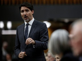 Canada's Prime Minister Justin Trudeau speaks during Question Period in the House of Commons on Parliament Hill in Ottawa, Ontario, Canada March 11, 2020.