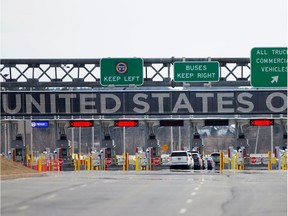 The U.S.-Canada border crossing in Lacolle, Quebec, on March 18.