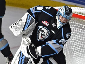 Winnipeg Ice goalie Liam Hughes, 20, is dismayed that many kids his age are not taking coronavirus seriously enough.. Ed Kaiser/Postmedia