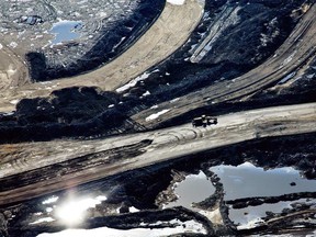 An aerial view Suncor's Millennium Mine oilsands operation north of Fort McMurray.