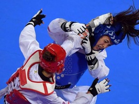 Skylar Park (right) is a 20-year-old taekwondo phenom who was the first Manitoban to qualify for Tokyo. “Your heart drops for a second,” she said. “You have to figure out what was going on. It was obviously confusing.
But it was the right decision that had to be made.” Getty images