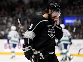 Drew Doughty of the Los Angeles Kings said on Monday that he thinks the season should be cancelled. (GETTY IMAGES)