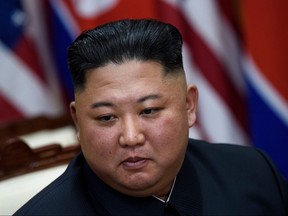 North Korea's leader Kim Jong Un before a meeting with U.S. President Donald Trump on the south side of the Military Demarcation Line that divides North and South Korea, in the Joint Security Area of Panmunjom in the Demilitarized zone on June 30, 2019.