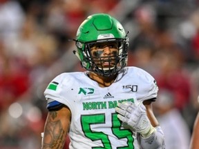 In three seasons at the University of North Dakota, Winnipegger Mason Bennett compiled 20 sacks, the second-best total in school history, and earn all-American status as a senior.