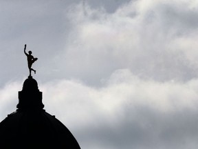 The Golden Boy atop the Manitoba Legislature.