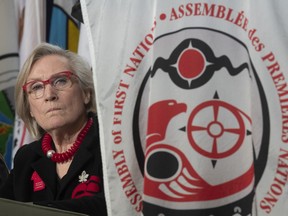CP-Web.  Crown-Indigenous Relations Minister Carolyn Bennett listens to chiefs comment during a session at the AFN Special Chiefs Assembly in Ottawa, Wednesday December 4, 2019. THE CANADIAN PRESS/Adrian Wyld ORG XMIT: ajw101