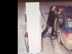 Brandon Police took to social media on Friday in hopes of finding a man shown on security video taking his frustration out on a gas pump in the western Manitoba city. Police said at around 10 p.m. on April 25, the man drove up to the pumps at a Brandon gas station. Security camera video shows him banging on the gas station pump, as well as kicking it. At one point, the 45-second video shows him removing the nozzle from his car and begin using it to hit the pump. At the end of the video, he can be seem throwing the nozzle into the air before driving off.