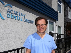 Dr. Ken Shek is pictured at Academy Dental Group on Academy Road in Winnipeg on Tues., May 12, 2020.