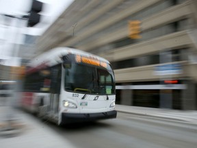 A transit bus, in Winnipeg.  Friday, May 29/2020.