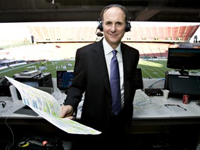 TSN broadcaster Chris Cuthbert at Commonwealth Stadium on Oct. 30, 2010. Cuthbert has joined Sportsnet and will call NHL games when the league returns from the COVID-19 lockdown.