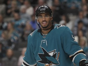 A group of hockey players have formed the Hockey Diversity Alliance in an effort to combat racism in the game. The group announced its formation in a statement released Monday. San Jose Sharks forward Evander Kane (pictured) and former NHL player Akim Aliu were named co-heads of the group.