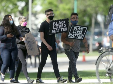 A large number of people gathered at the Legislative Building, in Winnipeg, to bring attention to police brutality, and racism.  Friday, June 5/2020.