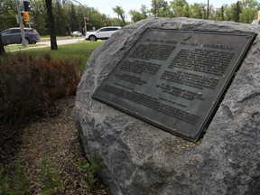 The city has a committee considers changes to historial markers, such as the plaque marking the opening of Bishop Grandin Boulevard.