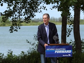 Premier Brian Pallister speaks during a press conference to announce funding for FortWhyte Alive in Winnipeg on Thurs., June 25, 2020. Kevin King/Winnipeg Sun/Postmedia Network