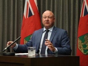 Dr. Brent Roussin, chief provincial public health officer, announced no new positive cases of COVID-19 in Manitoba for the sixth straight day on Monday, June 6, 2020, at the Manitoba Legislature. Josh Aldrich/Winnipeg Sun