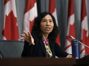 Chief Public Health Officer of Canada Dr. Theresa Tam speaks at a news conference on the COVID-19 pandemic on Parliament Hill in Ottawa, on Tuesday, July 28, 2020.