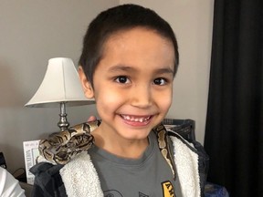 Photo of nine-year-old Darius Bezecki, who Winnipeg Police believe may have entered the Red River near the Louise Bridge on Friday, July 3, 2020.