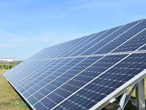 The solar array at Fisher River Cree Nation.