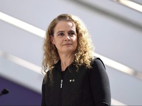 Governor General Julie Payette delivers remarks during a celebration of the 100th anniversary of Statistics Canada at its headquarters in Ottawa on March 16, 2018.