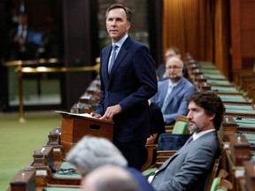 Minister of Finance Bill Morneau presents an Economic and Fiscal Snapshot in the House of Commons on Parliament Hill in Ottawa, July 8, 2020.