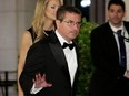 Dan Snyder, owner of the Washington Football Team, arrives to attend a candlelight dinner with President-elect Donald Trump at Union Station in Washington, Jan. 19, 2017.