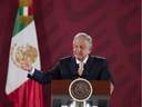 President Andres Manuel Lopez Obrador speaks during his daily news conference at National Palace in Mexico City, Mexico October 15, 2019.
Reuters file