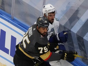 Vegas Golden Knights forward Ryan Reaves’ message to his white teammates was that the colour of their skin will amplify their stand against racism. USA TODAY