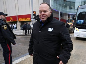 Both federal and provincial health officials are pleased with the COVID plan put forward by Winnipeg Blue Bombers president Wade Miller. (Kevin King/Winnipeg Sun)