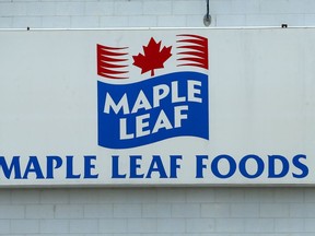 There is an apparent outbreak of Covid-19 at a Maple Leaf Foods plant in Brandon, Manitoba.  This sign is at the Winnipeg Plant.   Friday, August 07/2020.