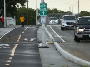 The major construction project on the Empress Street overpass is now complete, the job received funding from three levels of government.   Thursday, August 13/2020.Winnipeg Sun/Chris Procaylo/stf