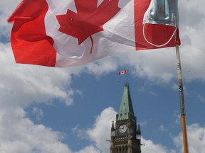 Canada Day on Parliament Hill in Ottawa, Wednesday July 1, 2020.