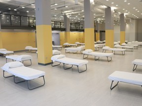 Beds in the Main Street Project shelter.