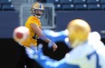 Matt Nichols completes a pass during Winnipeg Blue Bombers training camp at IG Field on Sunday,, May 19, 2019. Nichols, who is now a Toronto Argonaut, is keeping busy back home in Washington State during the pandemic.