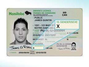 Manitoba’s new driver’s licence.