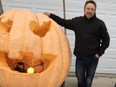 Chris Okell with carved pumpkin. Okell created The Pumpkin Promise to honour a tradition with his mother Marietta, who lost her battle with pancreatic cancer in 2010. In the last seven years, The Pumpkin Promise has raised $30,000 for CancerCare Manitoba.