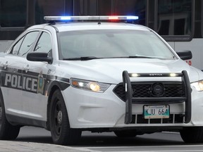 Winnipeg Police officers were called to the Disraeli Freeway on Saturday for a person in distress above the railway area.