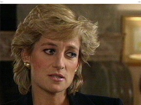 Diana, the Princess of Wales, speaks to reporter Martin Bashir in a pre-recorded interview for the BBC's current affairs program Panorama.