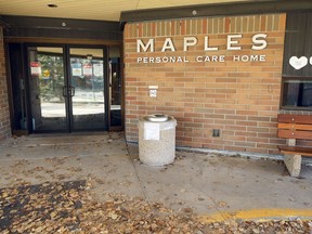 Maples Long Term Care Home on Mandalay Drive in Winnipeg on Tues., Nov. 3, 2020. Kevin King/Winnipeg Sun/Postmedia Network