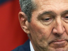 Premier Brian Pallister speaks during a press conference at the Manitoba Legislative Building in Winnipeg on Tues., Nov. 10, 2020. Kevin King/Winnipeg Sun/Postmedia Network