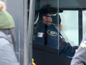 A transit operator, in Winnipeg during the Covid-19 pandemic on Tuesday, Nov. 17, 2020. Chris Procaylo/Winnipeg Sun