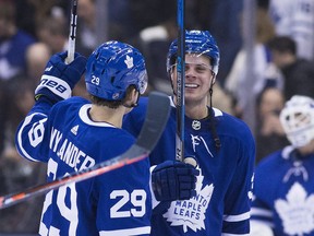 Maple Leafs centre William Nylander and Austin Matthews could be back in action in just over a month.