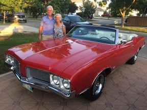 Ron and Denise Aubin. Ron was the second owner and used the car for his high-school grad and she was his escort which was their first date.
