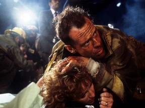 Bruce Willis and Bonnie Bedelia in "Die Hard."