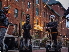 The Distillery District has made masks mandatory even outdoors on its property.