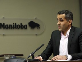 Dr. Jazz Atwal, Manitoba's acting deputy chief provincial health officer, speaks during a COVID-19 briefing at the Manitoba Legislative Building in Winnipeg on Wed., Dec. 16, 2020. Kevin King/Winnipeg Sun/Postmedia Network