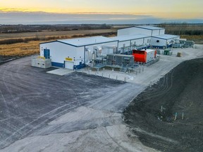 Drone shot of Selkirk’s wastewater treatment plant.